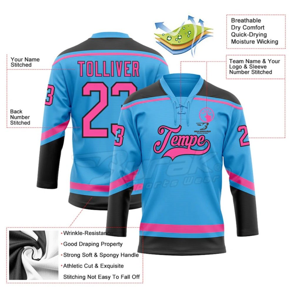 Latest Design Plus Size Custom Embroidery Hockey Wear Sublimation Training Ice Hockey Uniform