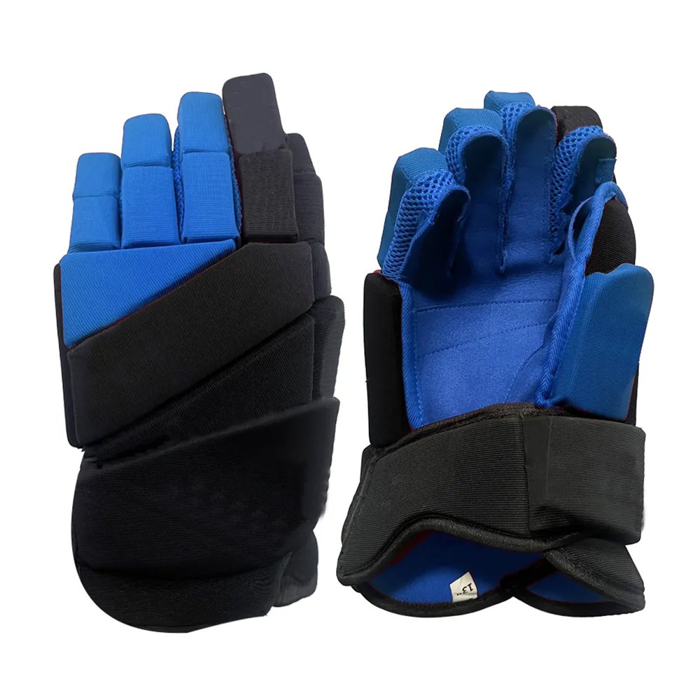Custom Logo Nylon Mesh Ice Hockey Gloves Outdoor Ball Hockey Playing Gloves with Unique Design