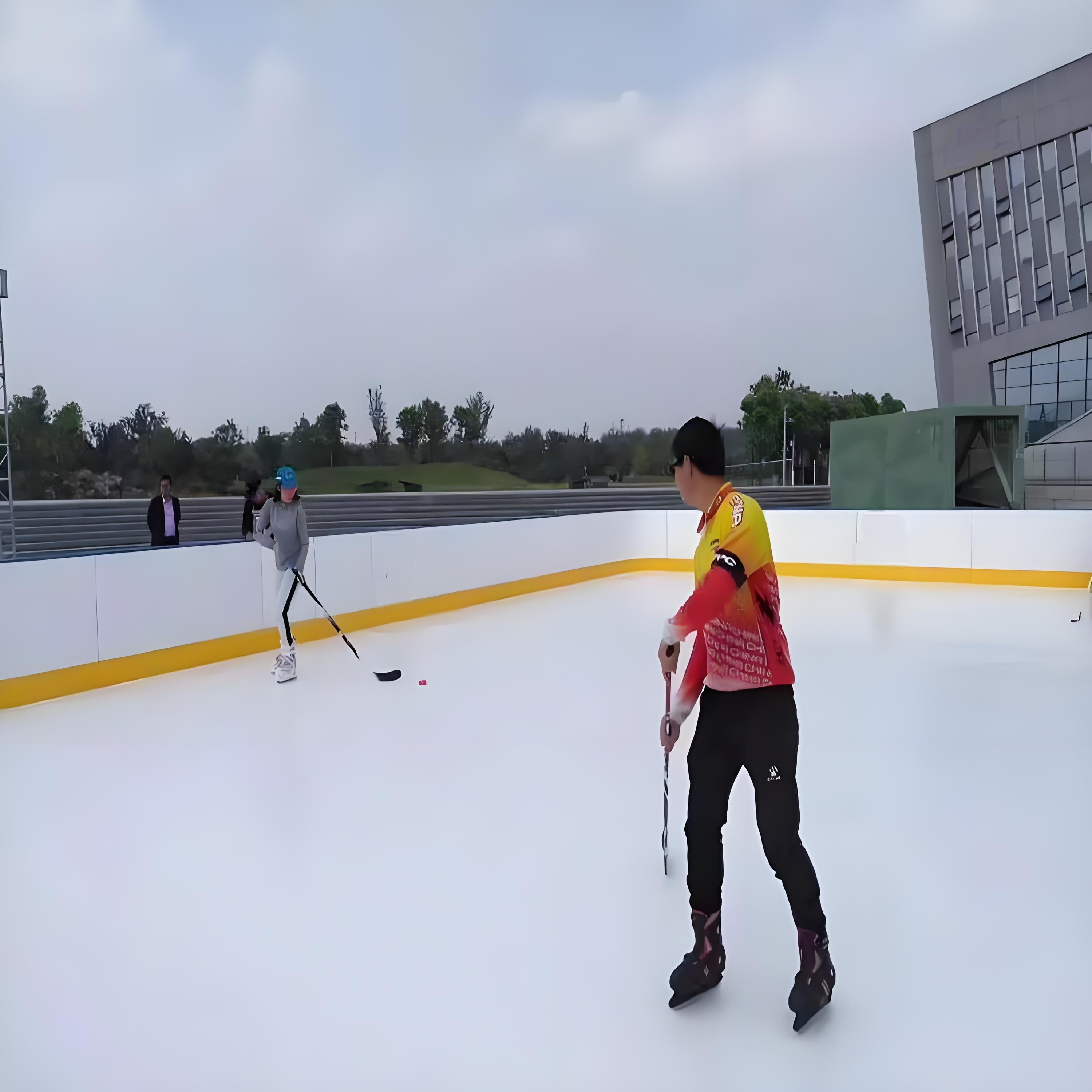 Outdoor Indoor Sport Synthetic Ice UHMWPE Skating Hockey Board Interlocking Flooring Ice Sheets Durable Plastic Hockey Rink