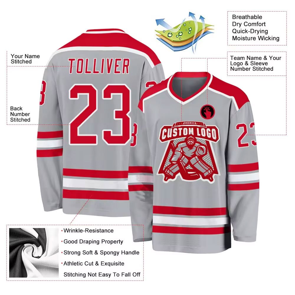Best Quality Lightweight Ice Hockey Jersey Team Wear Training Outdoor Sportswear highly breathable polyester Ice Hockey Jersey