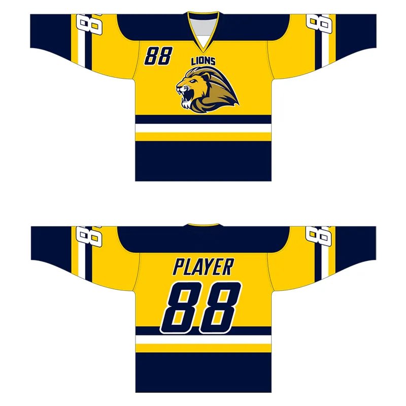 Design Your Own Logo Ice Hockey Jersey High Quality Sublimated Uniform