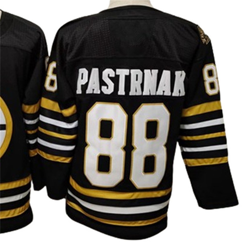 New Custom team Hockey Jerseys 88# PASTRNAK 63# MARCHAND Hockey Jersey Embroidery Shirts Sports Wear