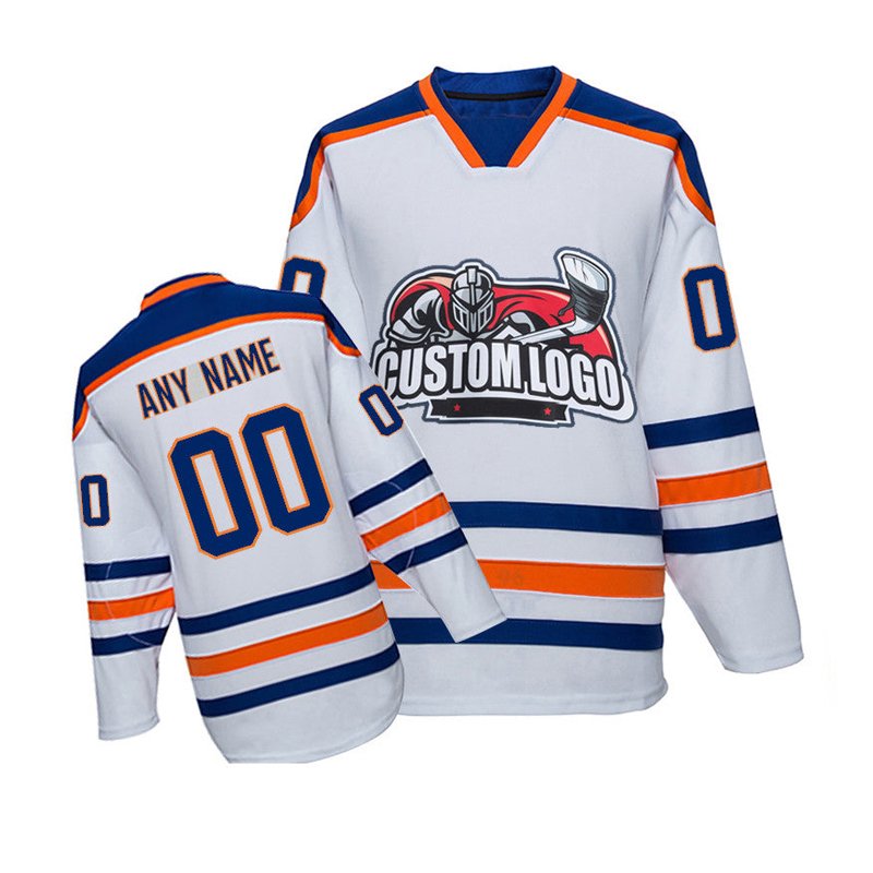 OEM Professional Polyester Customized Embroidery Tackle Twill Ice Hockey Jersey