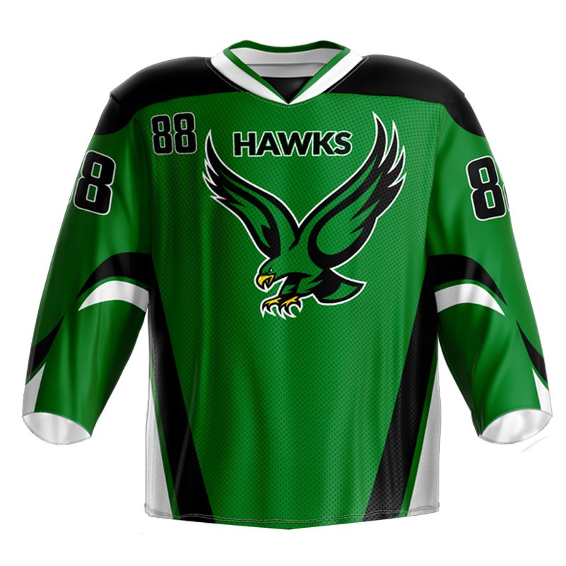 High quality sublimation embroidered long sleeve custom man ice hockey jersey and socks embroidery
