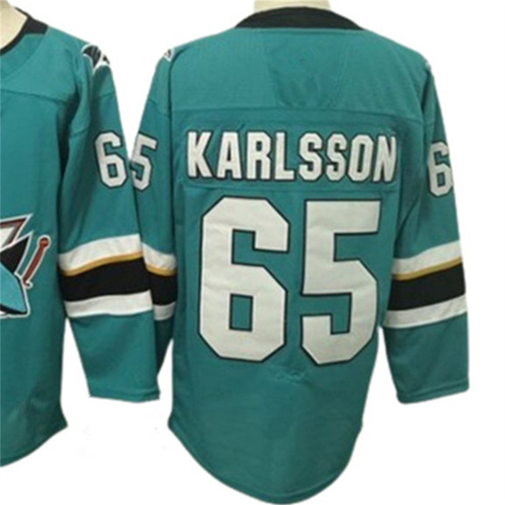 Custom team Hockey Jerseys 39# COUTURE 65# KARLSSON 88# BURNS Hockey Jersey Embroidery Shirts Sports Wear