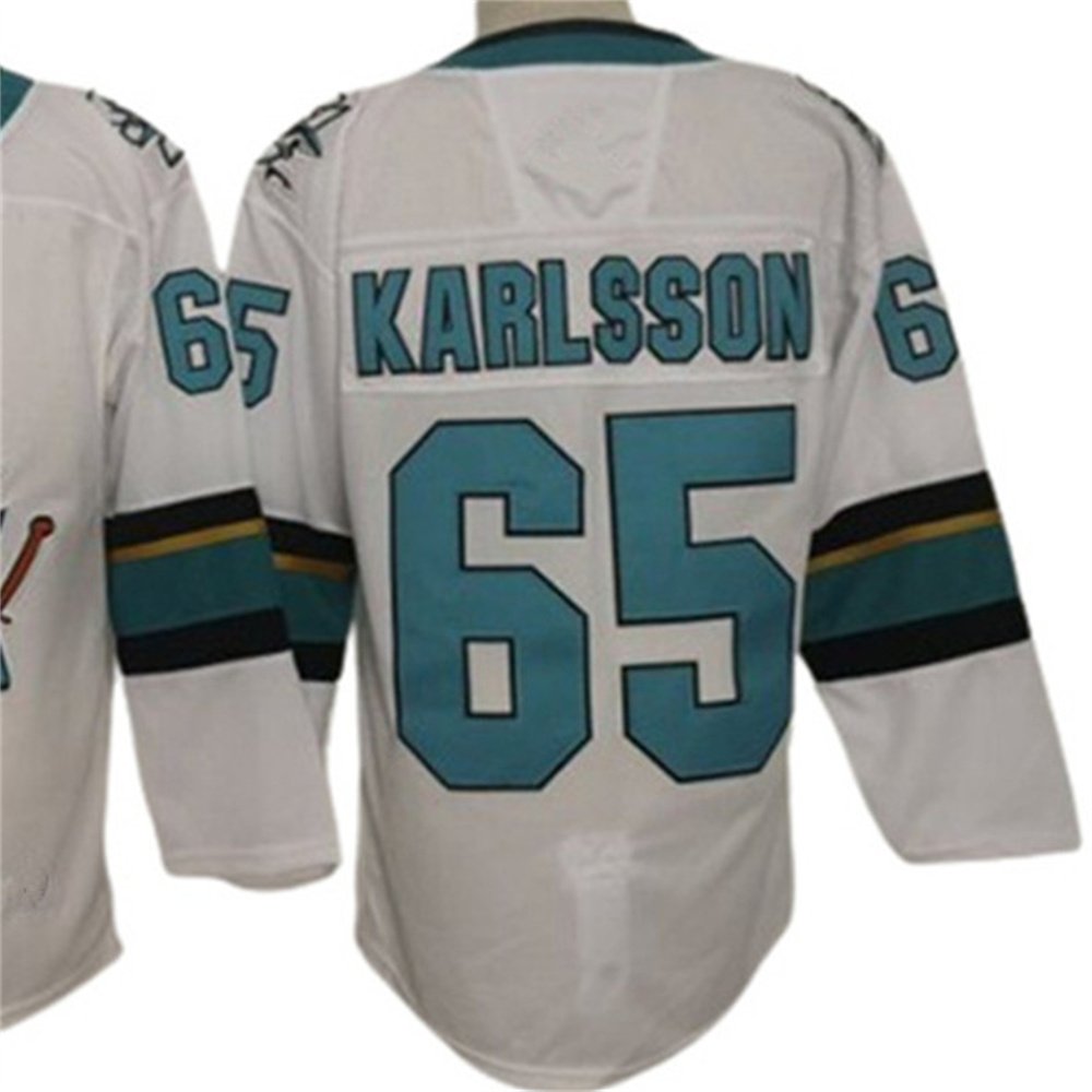 Custom team Hockey Jerseys 39# COUTURE 65# KARLSSON 88# BURNS Hockey Jersey Embroidery Shirts Sports Wear