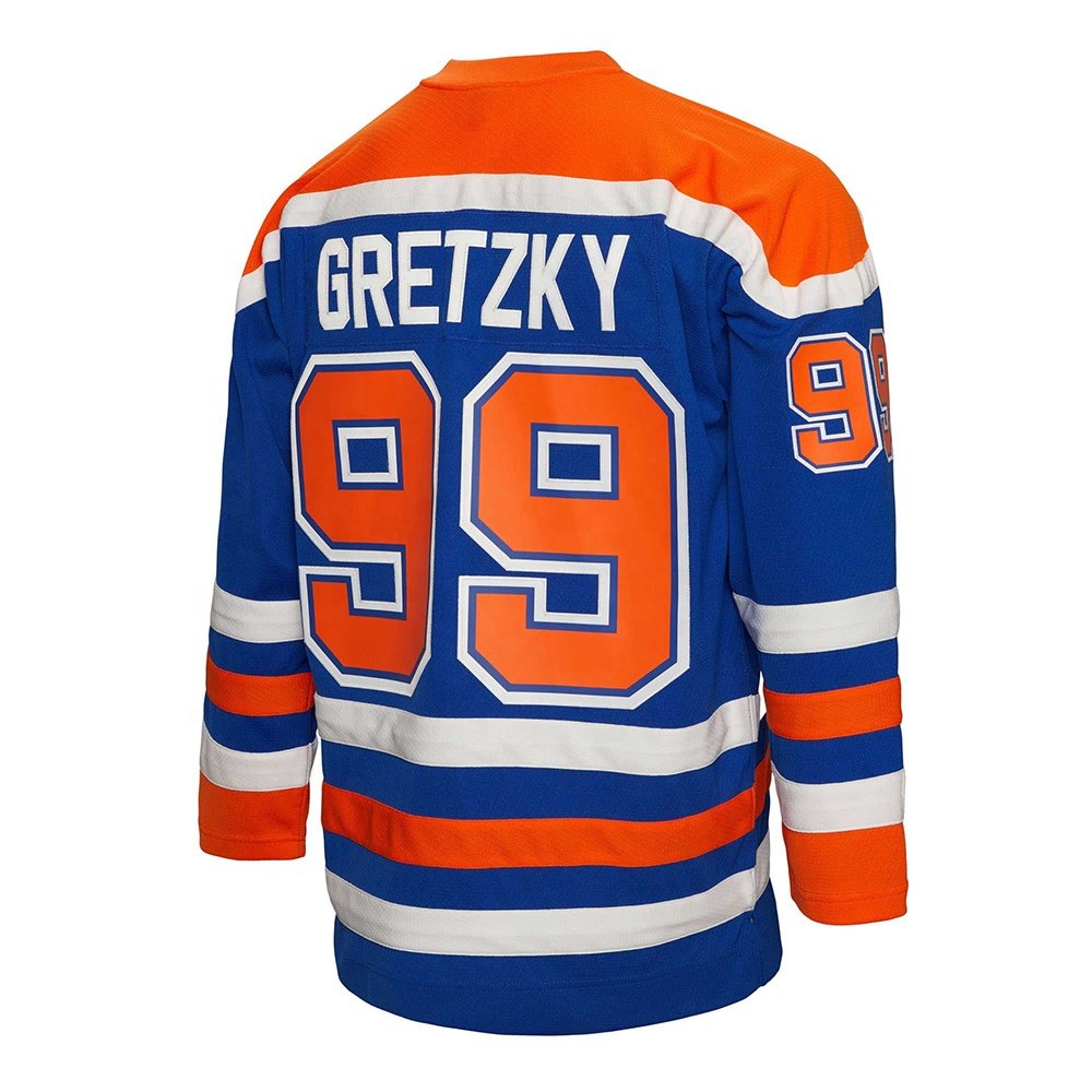 Wholesale Edmonton Hockey Jersey Men's Stitched USA Ice Hockey Uniform 97 Connor McDavid 99 Wayne Gretzky