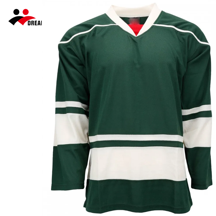 Custom Ice Hockey Jersey Fully Sublimation Team Uniforms Sports Wear Practice Ice Embroidery Hockey Jersey for sale