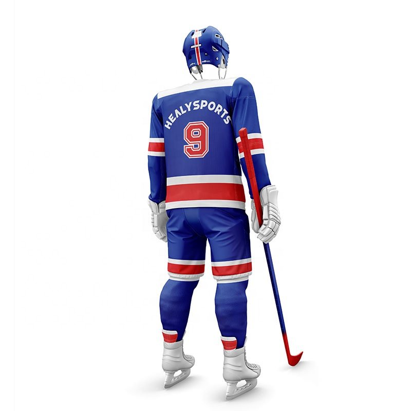 Plus Size Ice Hockey Uniform With Digital Sublimation Full Sleeve Shirts & Shorts For Sale