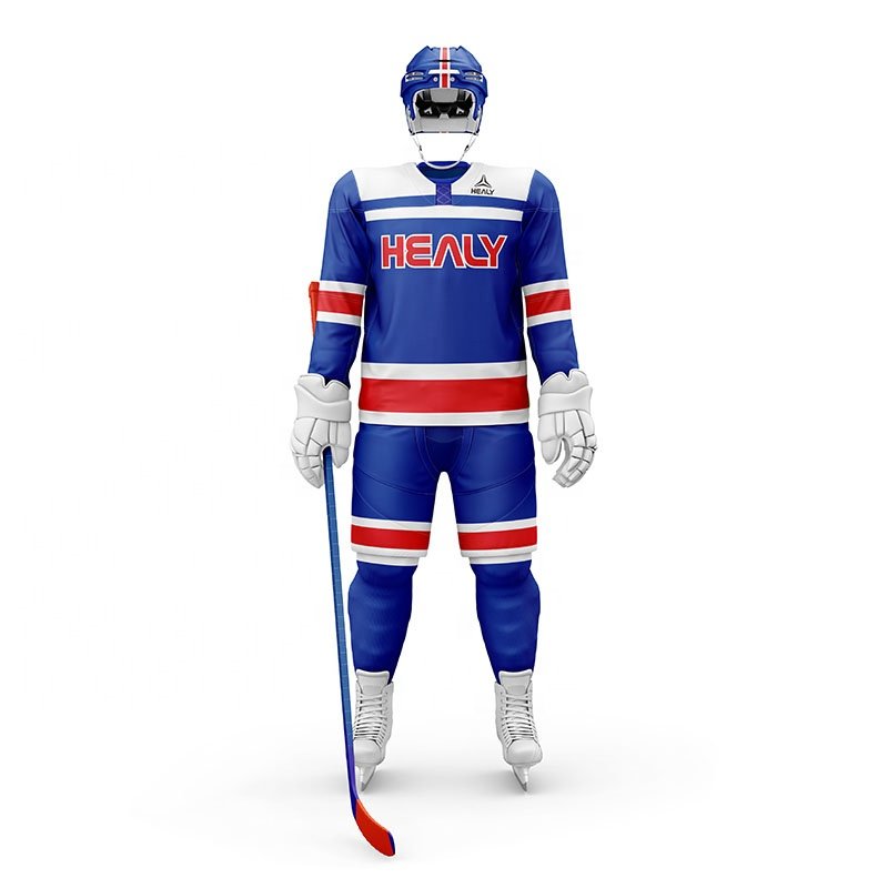 Plus Size Ice Hockey Uniform With Digital Sublimation Full Sleeve Shirts & Shorts For Sale
