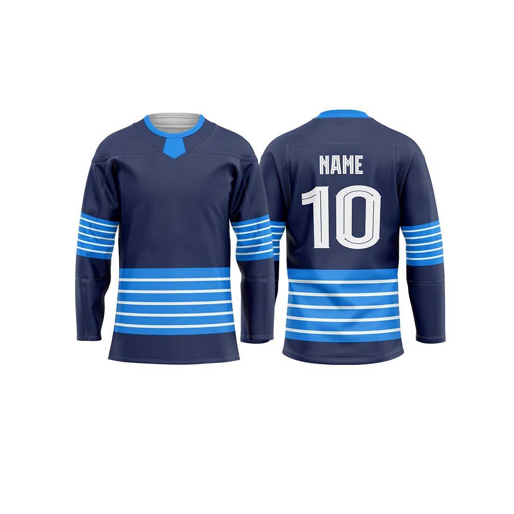 OEM Custom Professional 100% Polyester Customized Embroidery Ice Hockey Jersey Breathable Made in Pakistan