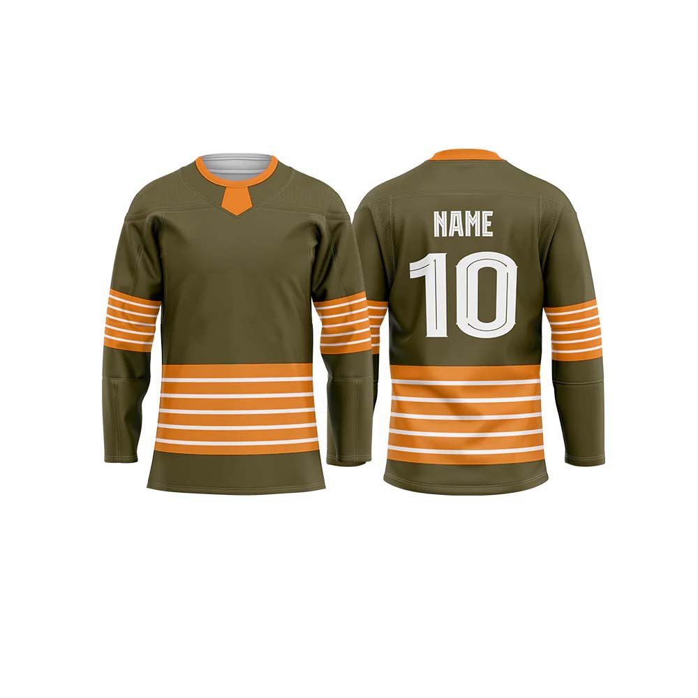 OEM Custom Professional 100% Polyester Customized Embroidery Ice Hockey Jersey Breathable Made in Pakistan