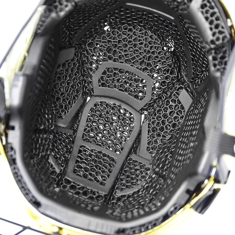 Senior Ice Hockey Full Face Protection Gear 3D Printed Liner And A3 Steel Cage Combo Ice Hockey Helmet Player Helmet