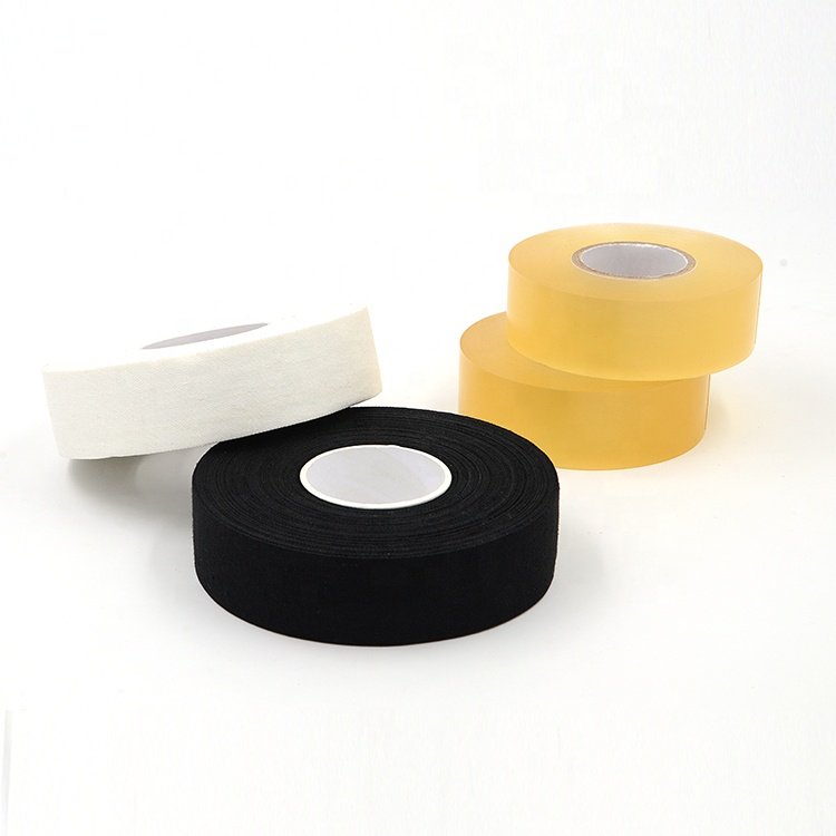 Factory 6 pack black white custom logo fabric cloth ice roller field hockey stick grip anti-skid hands protection adhesive tape