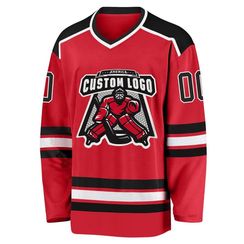 plain embroidery chiefs hockey jersey custom sublimated hockey jersey team hockey jersey