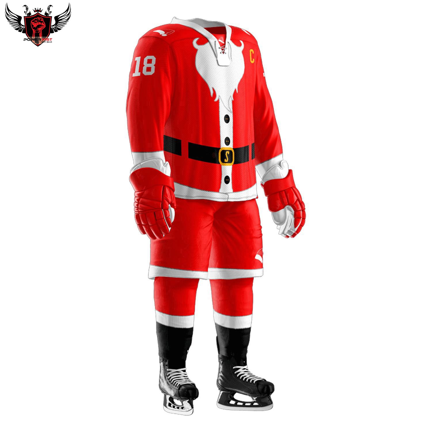 Unisex ice hockey Custom OEM stitched embroidered men's team reversible custom sublimated ice hockey wear