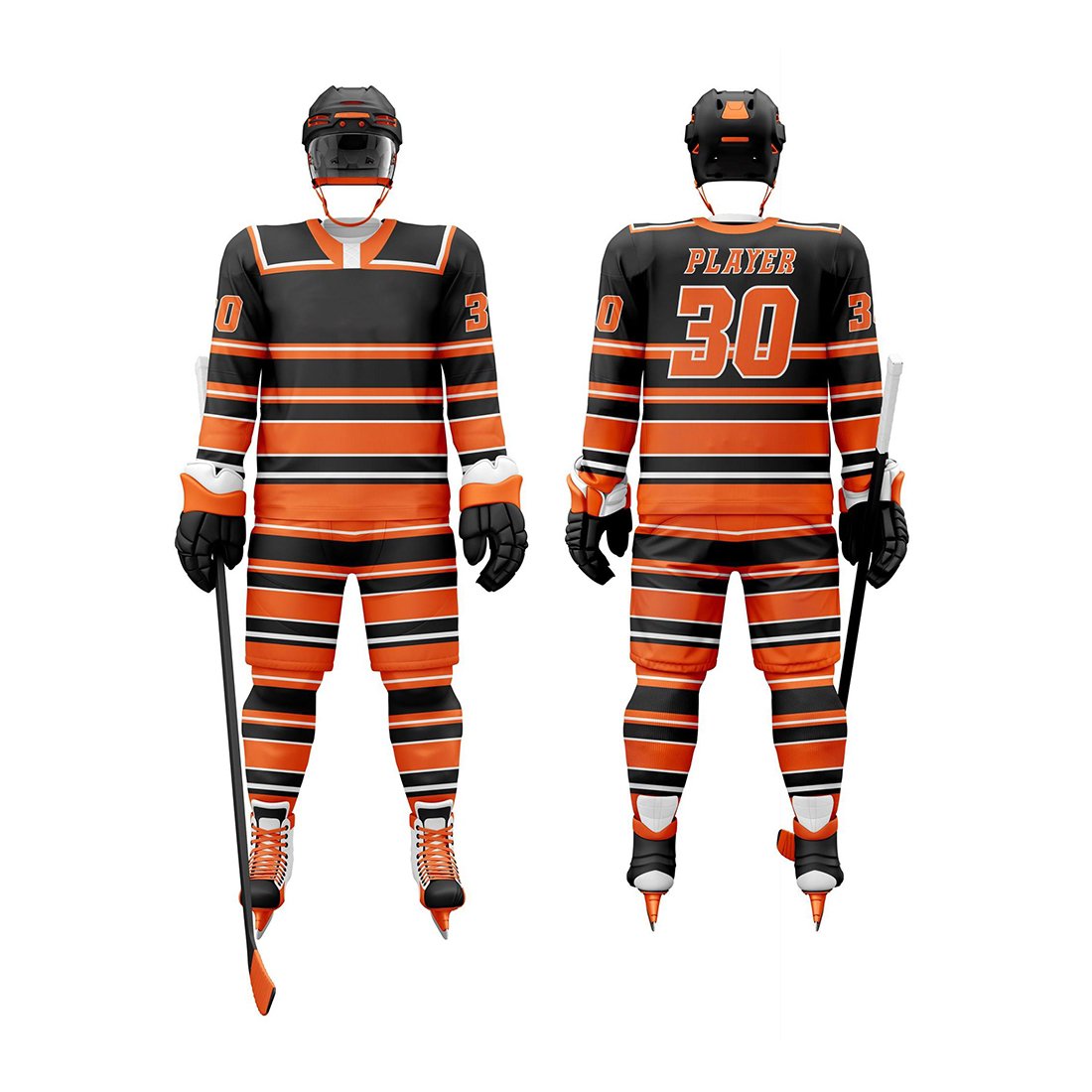 Ice Hockey Uniform 100% Polyester Custom Sublimation New Arrival Ice Hockey Jersey Hockey Uniform Made In Pakistan IHU-0027