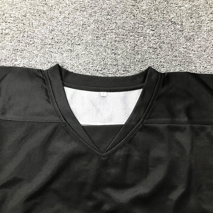 OEM Custom Logo Quick Dry Black Youth Sports Ice Hockey Jersey with Number for Adults Blank Jersey for Team Name