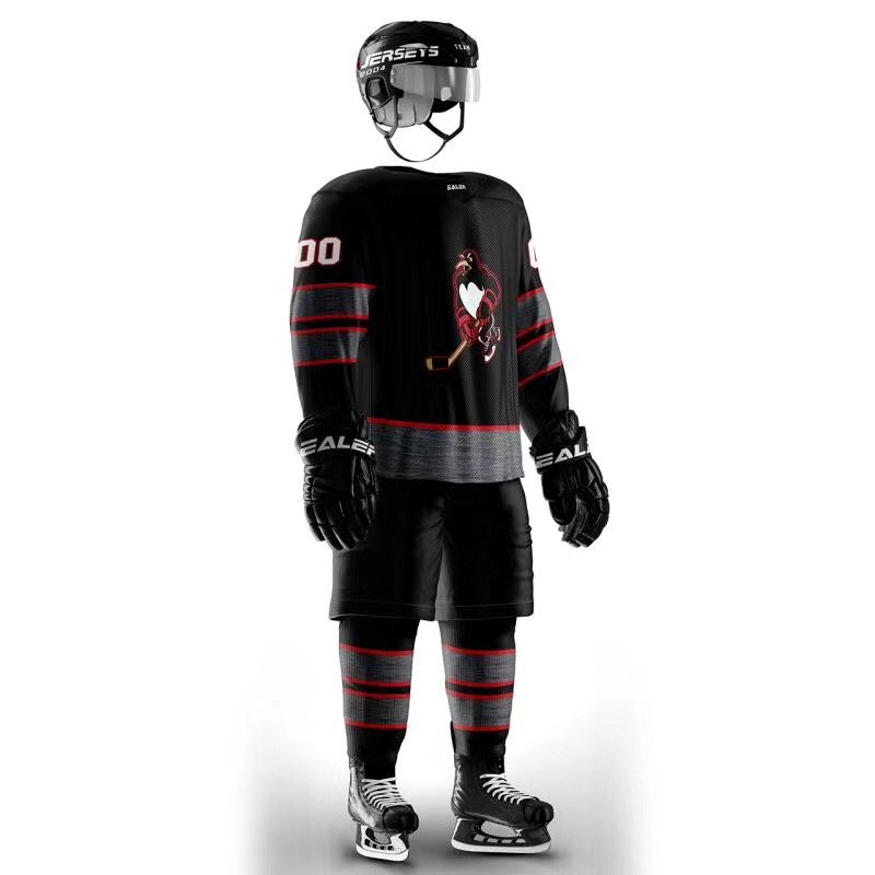 custom hockey jersey with embroidery tackle twill embroidery hockey jersey