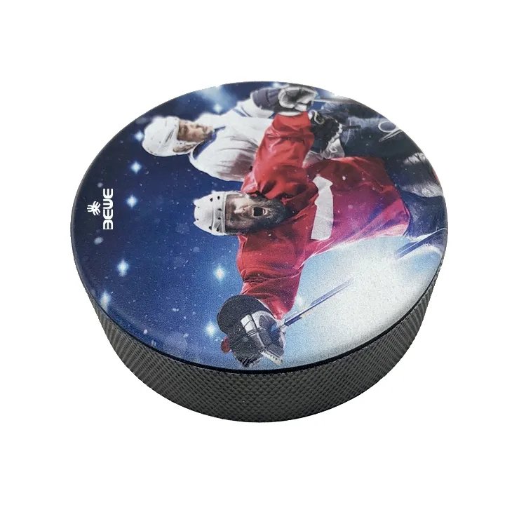 Professional Ice Hockey Puck Custom Logo Printing Rubber Ice hockey puck