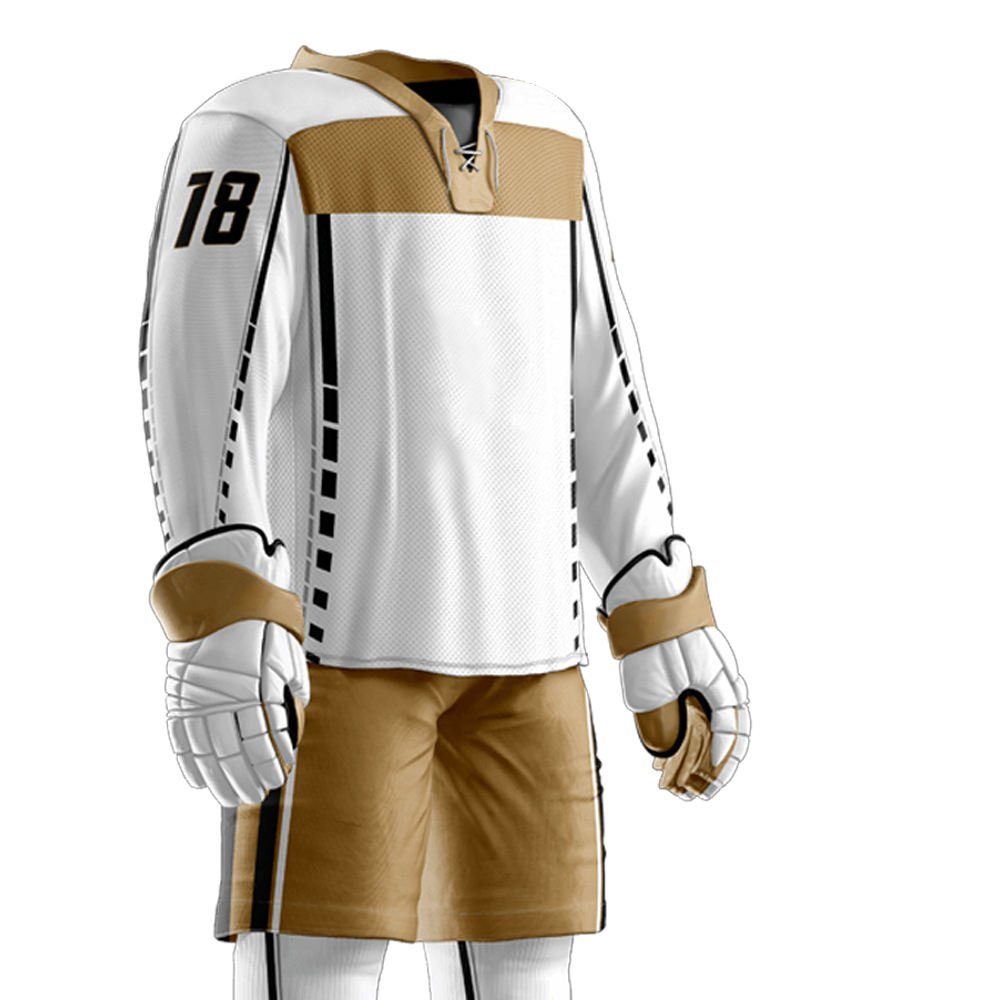 New Arrival Black And White Color Customized Design Hot Sale Breathable Men Sports Wear High Quality Ice Hockey Uniform