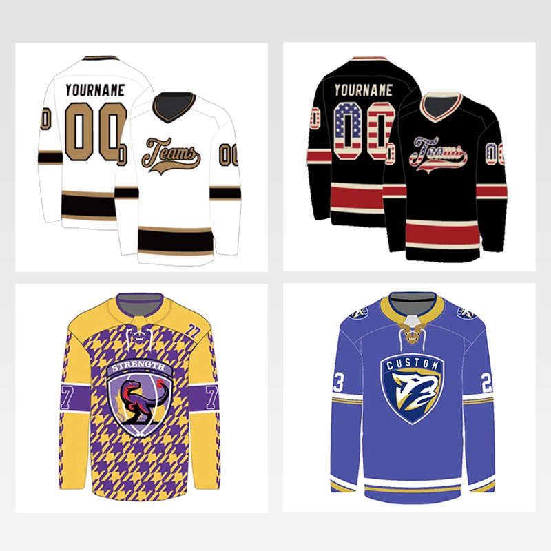 Custom Breathable Quick-Dry Mesh Fabric Ice Hockey Uniforms Blue Practice Jersey Top Shirts Sportswear for Men Women Youth