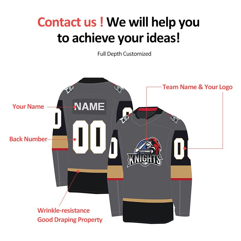 Custom Breathable Quick-Dry Mesh Fabric Ice Hockey Uniforms Blue Practice Jersey Top Shirts Sportswear for Men Women Youth