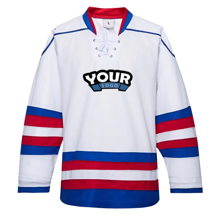 High quality vintage funny sublimation embroidered long sleeve custom man ice hockey jersey