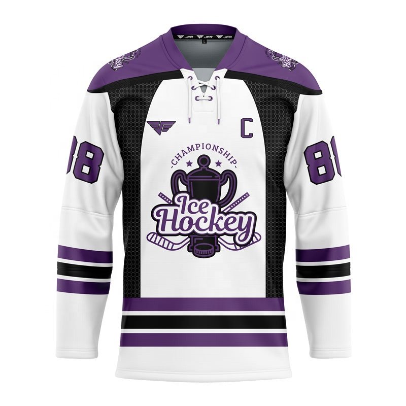 Retro Ice Hockey Sportswear Black Ice Hockey Jersey Team Wear Custom Sublimation Printed Ice Hockey wear