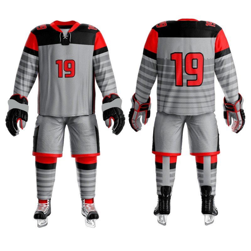 Professional Ice Hockey Wear With Team Name and Number Junior Adult Sizes Embroidered Stitched Ice Hockey Wear