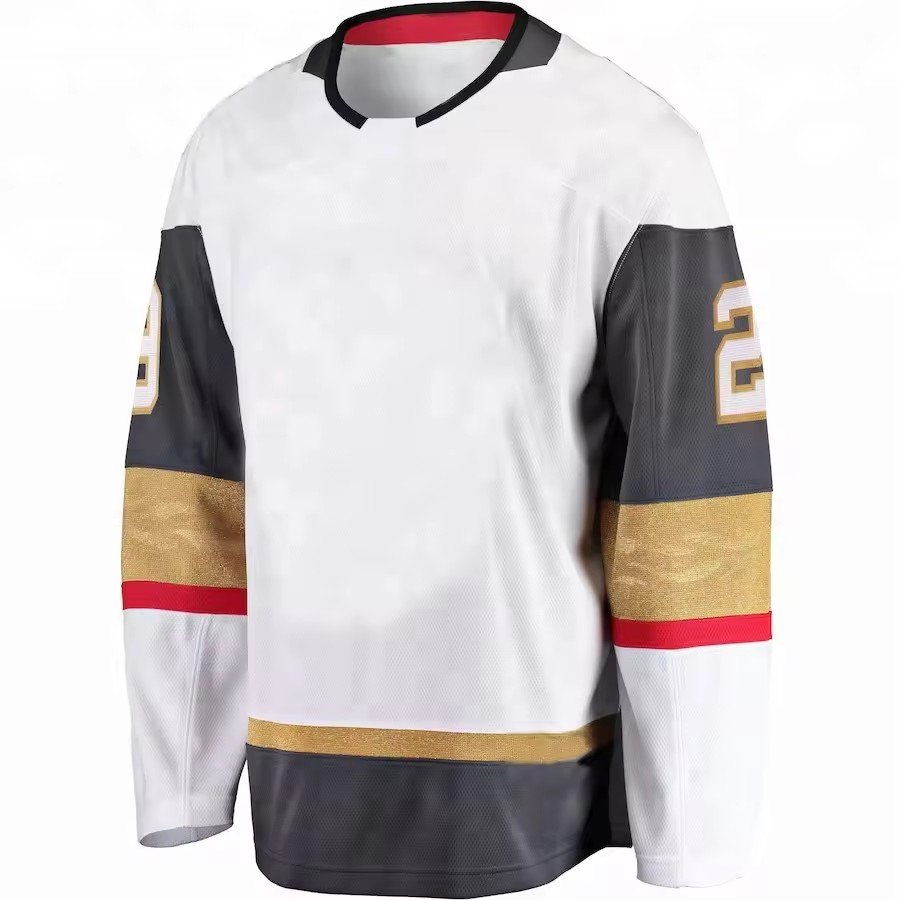high quality Breathable jersey Polyester vintage loose color V-neck ice hockey jerseys uniform