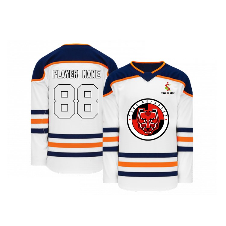 Hockey Wear Stripes Tackle Twill Team Logo Hockey Jersey Custom Sublimation Ice Hockey Uniform