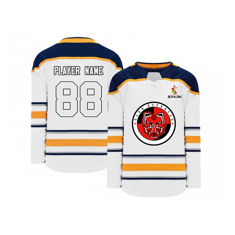Hockey Wear Stripes Tackle Twill Team Logo Hockey Jersey Custom Sublimation Ice Hockey Uniform