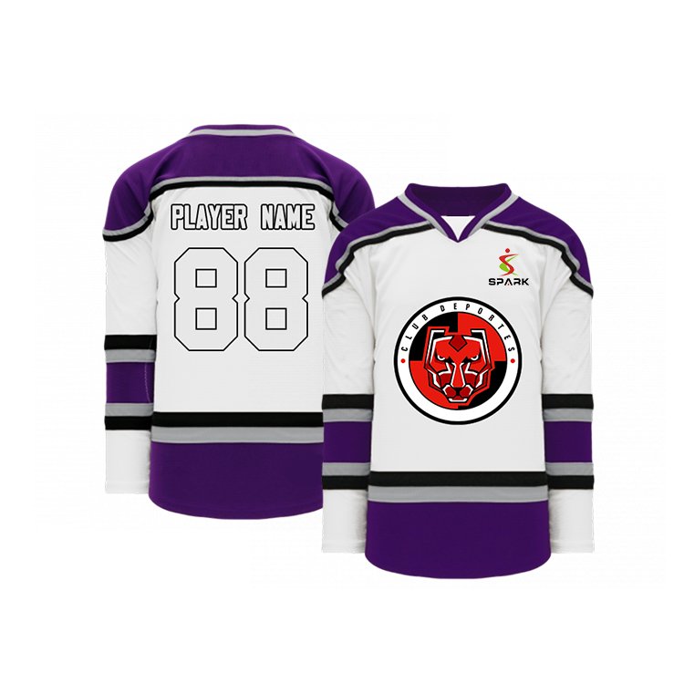 Hockey Wear Stripes Tackle Twill Team Logo Hockey Jersey Custom Sublimation Ice Hockey Uniform