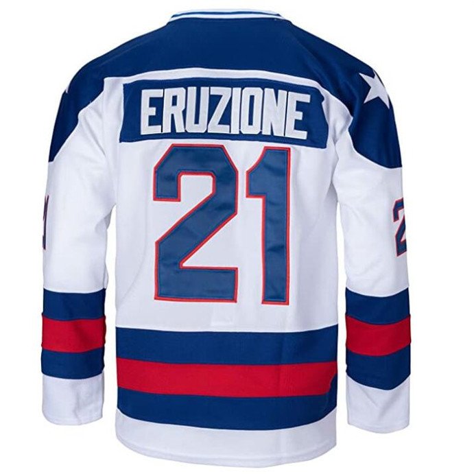 Embroidery USA Design Own Team Name Number Ice Hockey Jersey Quick Dry Mesh Fabric Ice Hockey Sublimation Jersey Custom Logo