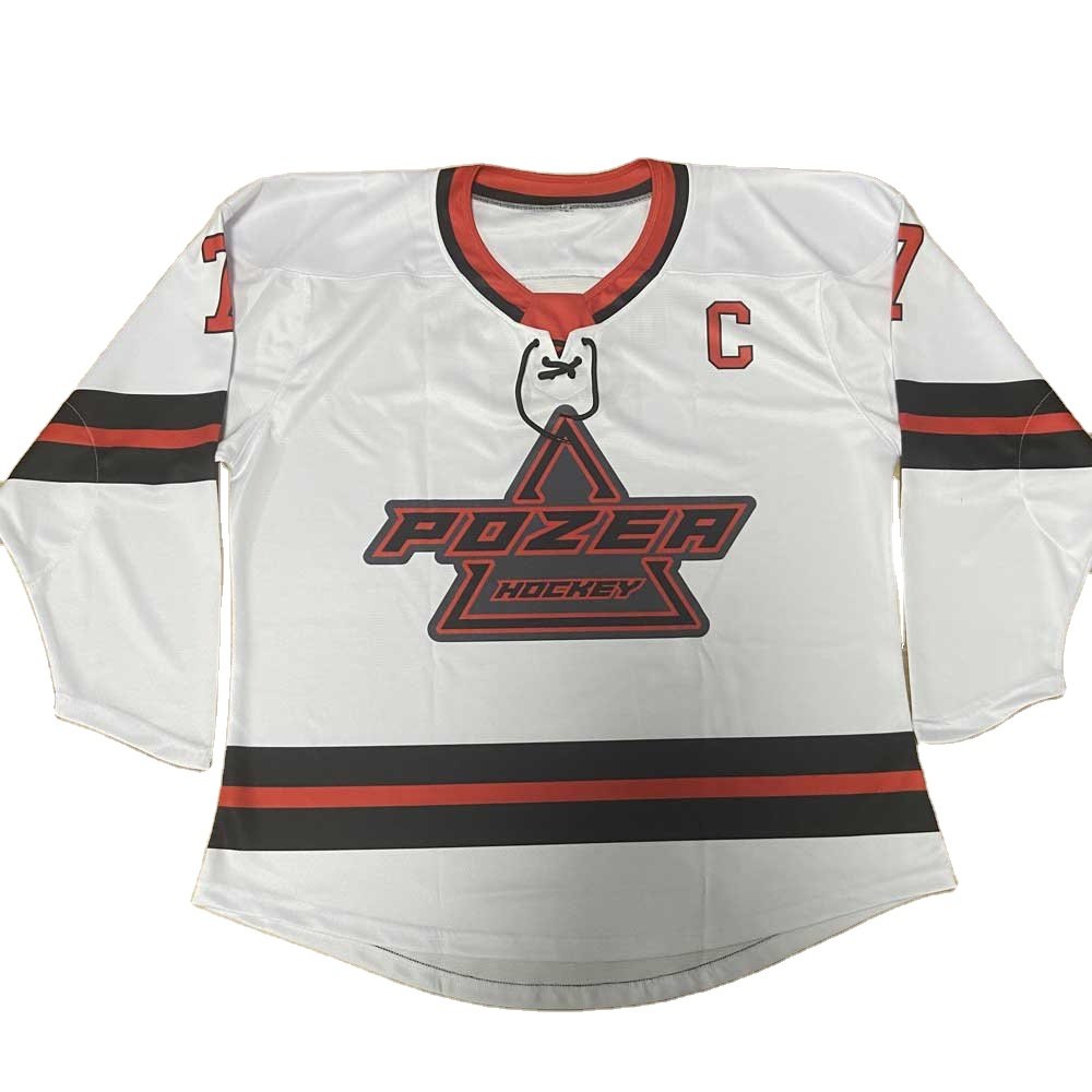 High Breathable 100% Polyester Team Custom Ice Hockey Shirt sublimation Tackle Twill Ice Hockey Jersey For Youth
