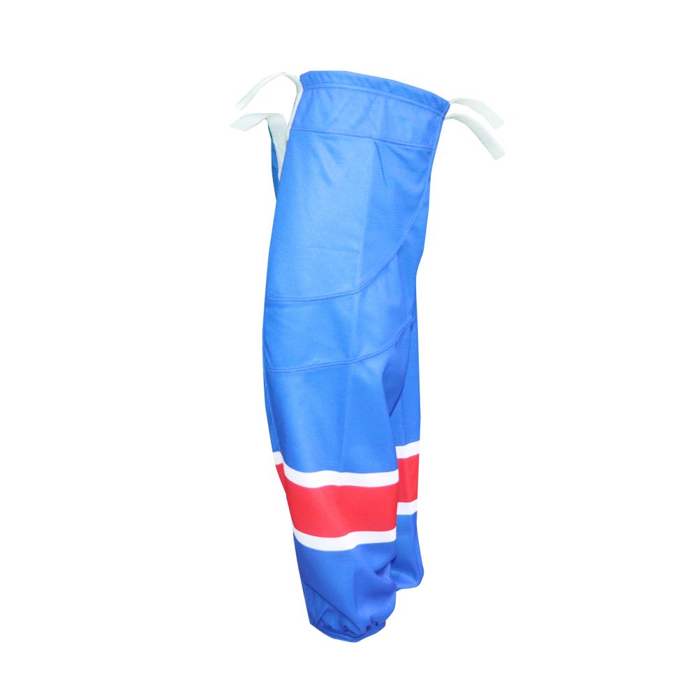 custom sublimated knit polyester reversible ice hockey socks