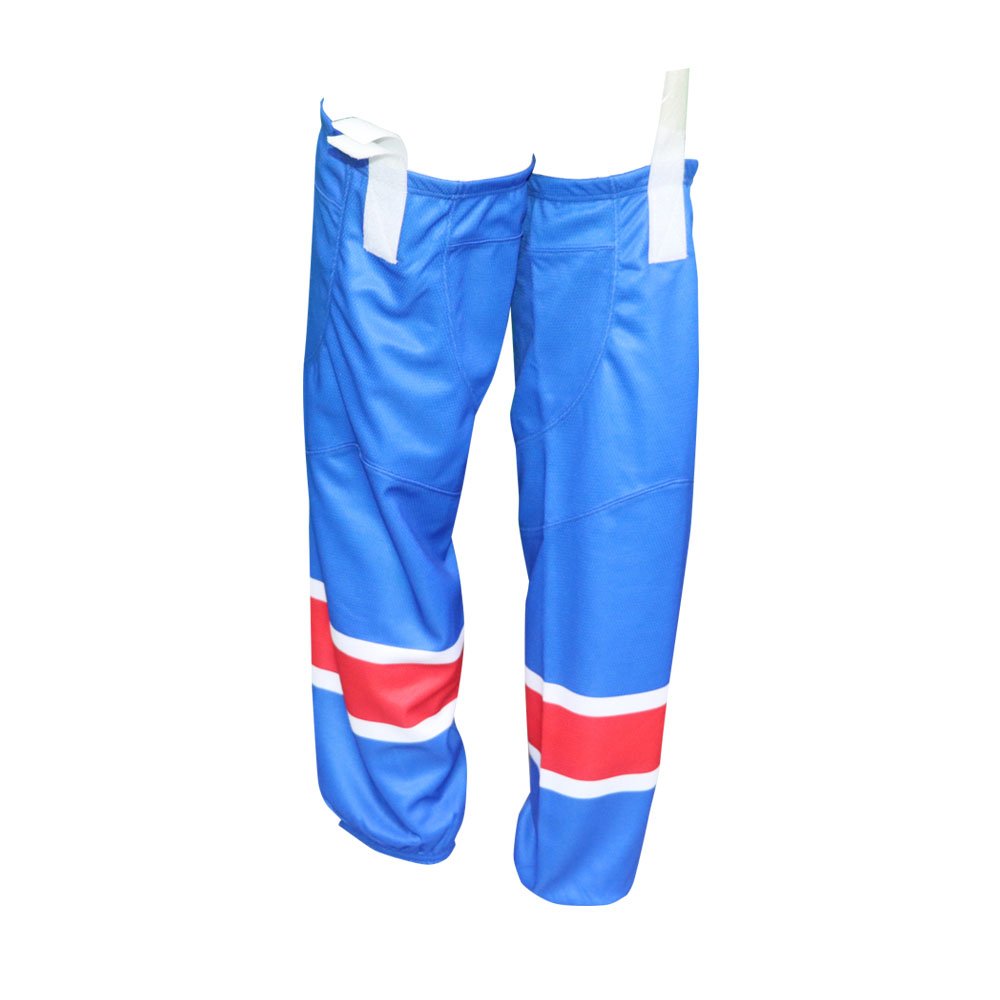 custom sublimated knit polyester reversible ice hockey socks