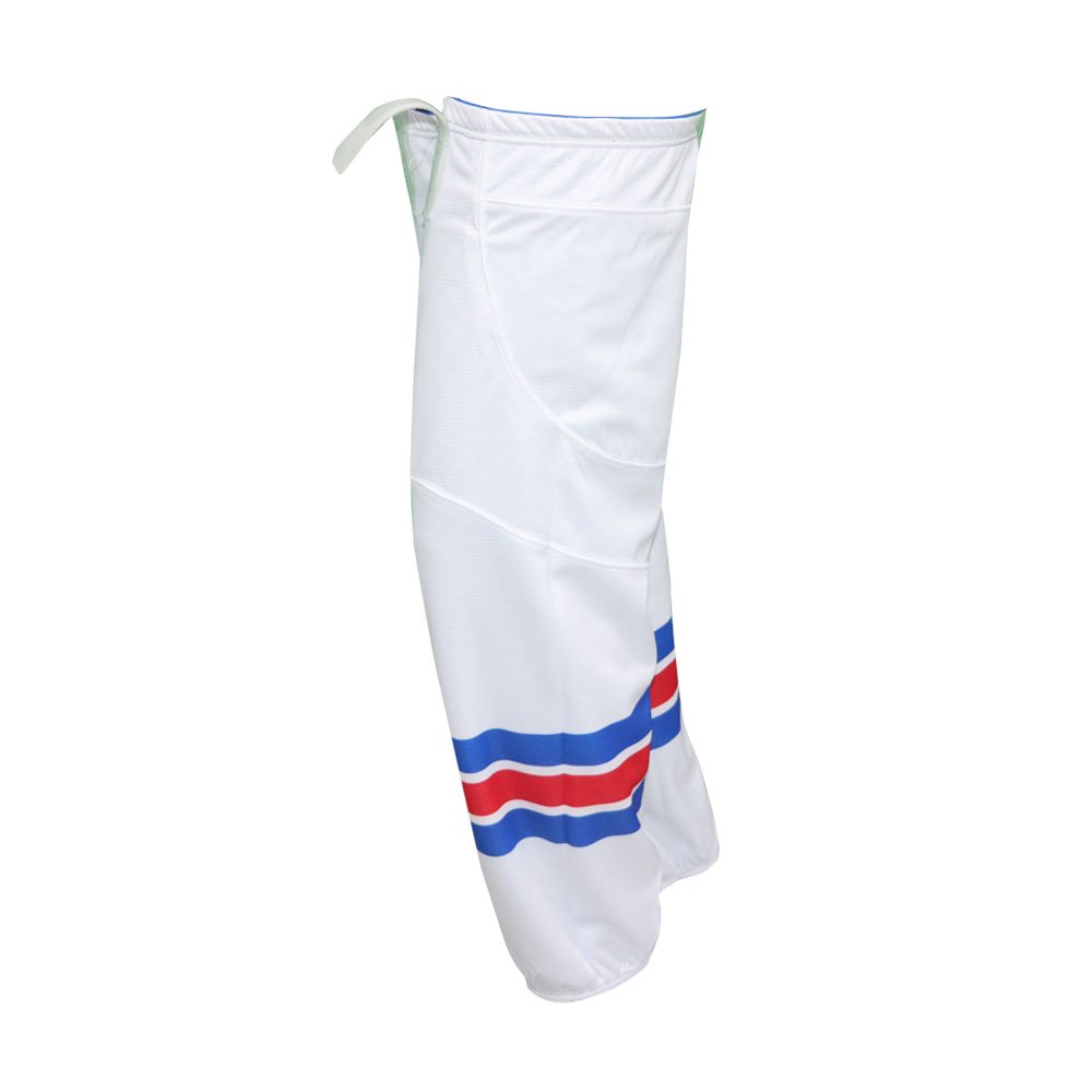 custom sublimated knit polyester reversible ice hockey socks