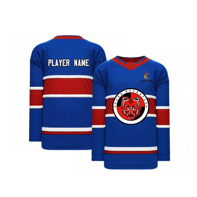 Factory wholesale Custom Ice Hockey Uniforms Tackle Twill Sublimation Polyester Ice Hockey Jersey