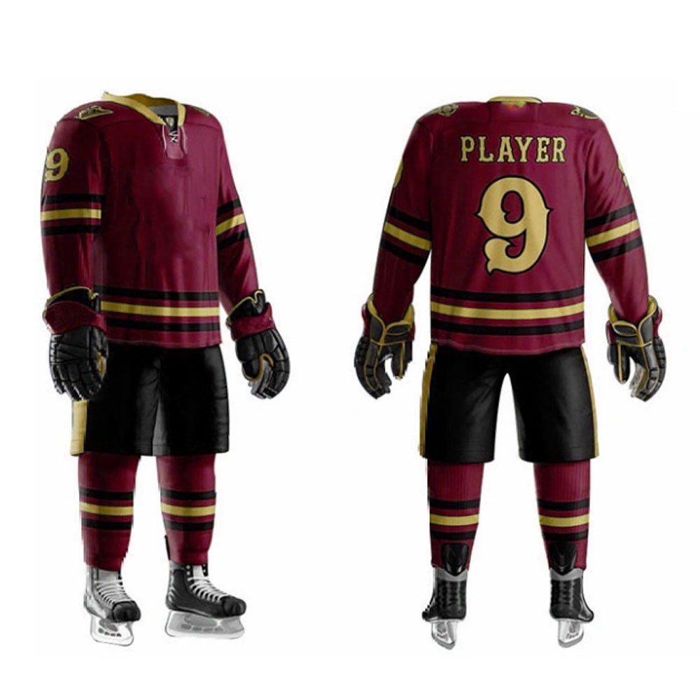 Unique Design Ice Hockey Uniform Large Size Men Custom Sublimation Ice Hockey Uniform Wholesale High Quality Ice Hockey Uniforms
