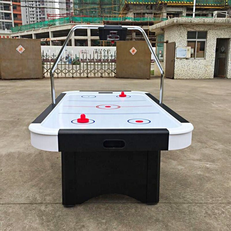 7-foot air hockey table with arched ice hockey table and blower