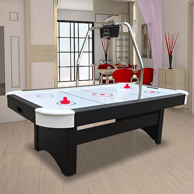 7-foot air hockey table with arched ice hockey table and blower