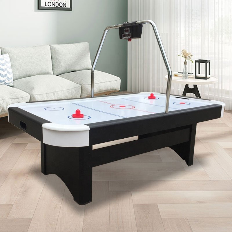 7-foot air hockey table with arched ice hockey table and blower