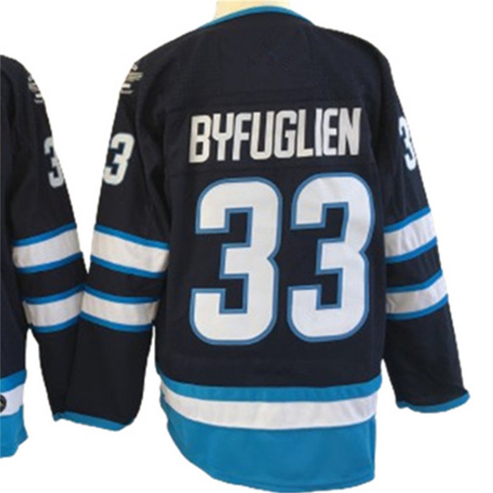 Custom team Hockey Jerseys 33# BYFUGLIEN 29# LAINE 26# WHEELER 55# SCHEIFELE Hockey Jersey Embroidery Shirts Sports Wear