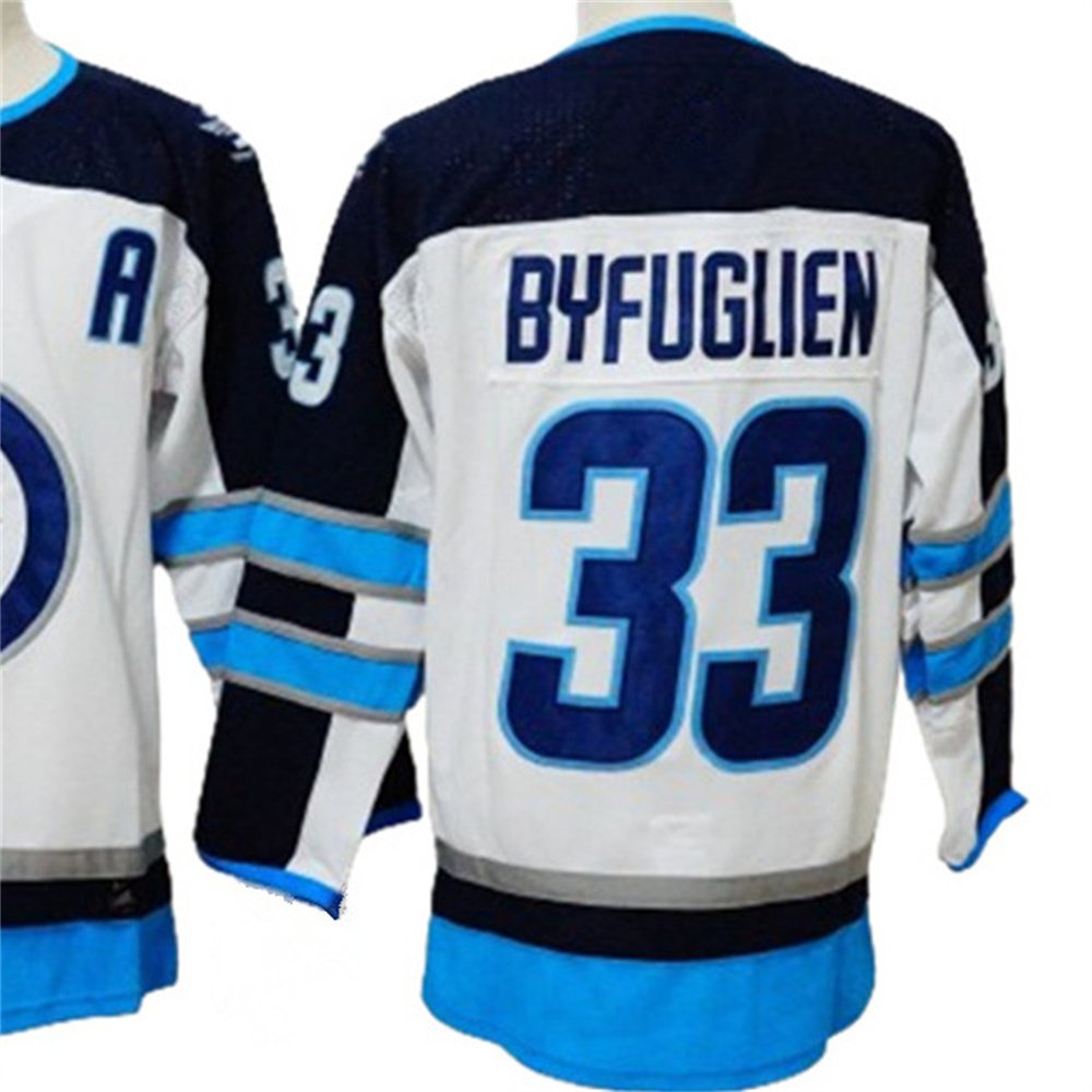 Custom team Hockey Jerseys 33# BYFUGLIEN 29# LAINE 26# WHEELER 55# SCHEIFELE Hockey Jersey Embroidery Shirts Sports Wear