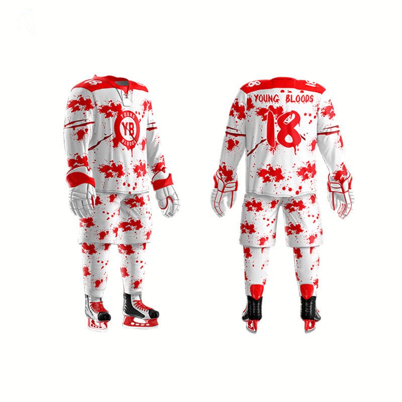 Good quality autumn winter custom made cheap sublimation printing team ice hockey jersey