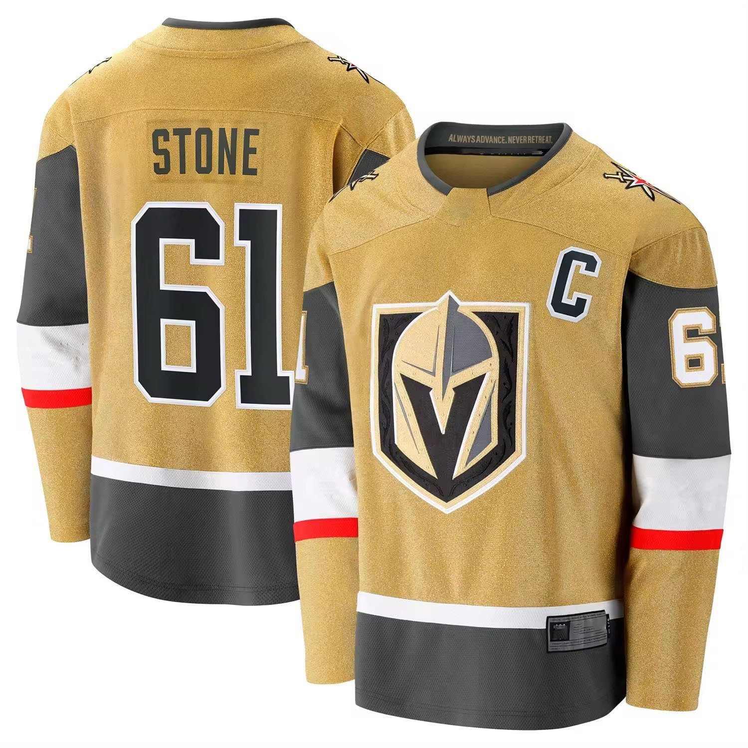 Men's Golden 61 Mark Stone 81 Jonathan Marchessault 9 Jack Eichel 71 William Karlsson Top Quality Stitched Ice Hockey Jersey