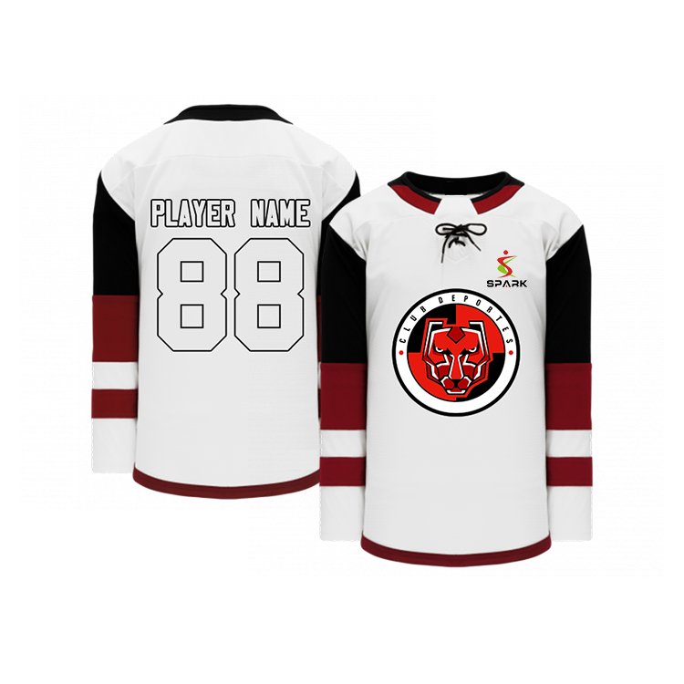 Sublimation Hockey Jersey Stripes Tackle Twill Team Logo Hockey Jersey Custom Embroidery Ice Hockey Uniform
