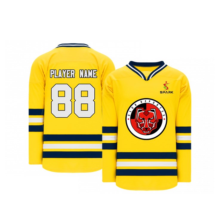 Sublimation Hockey Jersey Stripes Tackle Twill Team Logo Hockey Jersey Custom Embroidery Ice Hockey Uniform